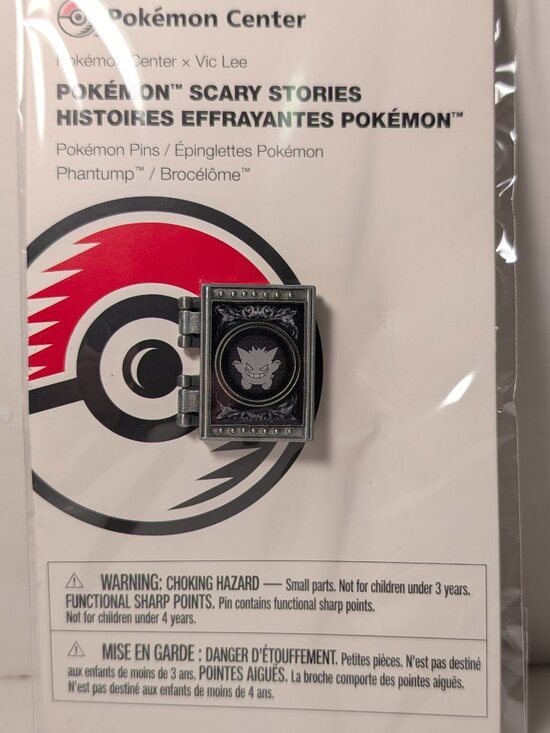 Pokemon Jewelry - Pokemon TCG Phantump Scary Stories Enamel Pin Official Nintendo Lapel Badge